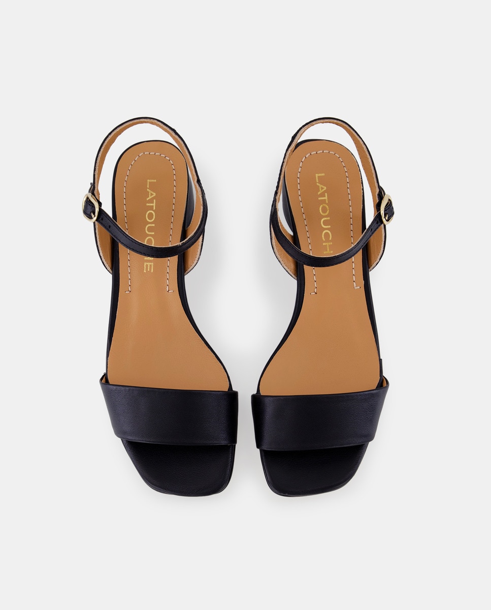 Sandalias Pala Negra Mujer Sandalias De Mujer Con Tacón Bajo Y