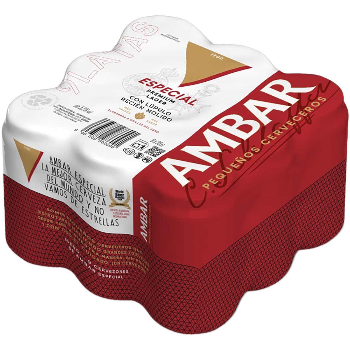cerveza rubia especial tipo Lager pack 9 latas 33 cl