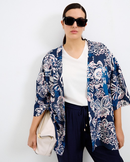 Imagen 0 de Kimono corto de mujer estampado