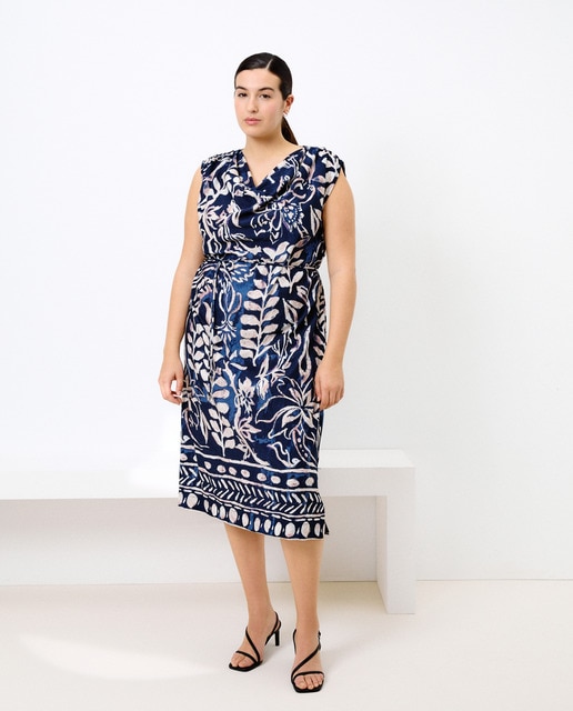 Imagem 0 de Vestido midi de malha estampado