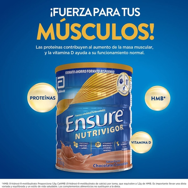 Nutrivigor chocolate flavour powdered nutritional supplement for adults can 850 g Strength for your muscles