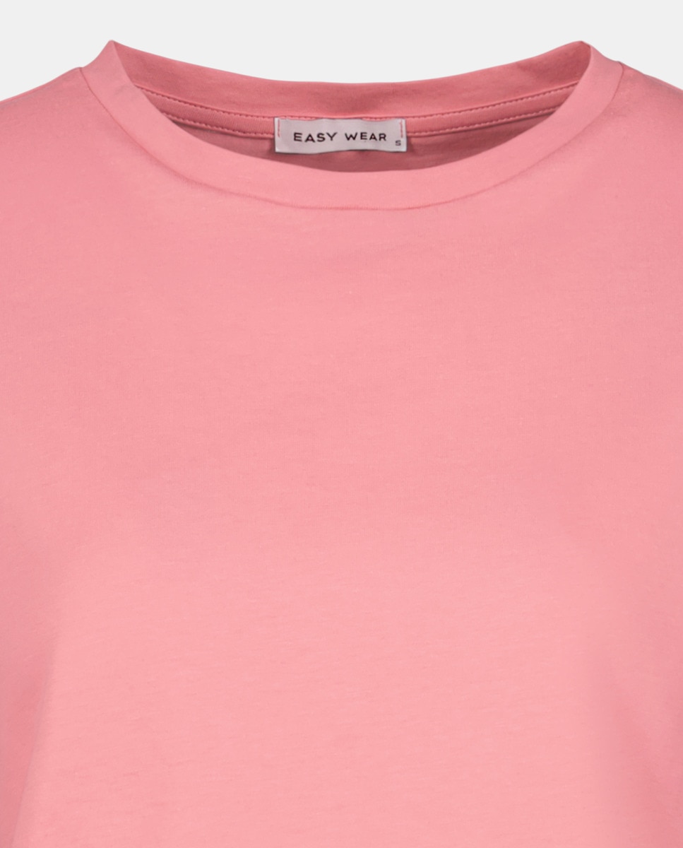 T-shirt de Manga com Bordado 630 Coral-5
