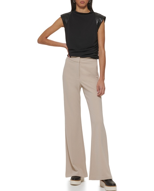 Imagen 0 de Pantalones campana de mujer con vita midi