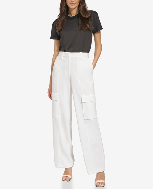 Imagen 0 de Pantalón cargo de mujer recto con cintura media