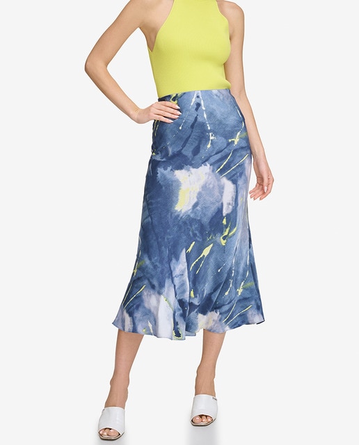 Imagen 0 de Falda midi recta con banda elástica