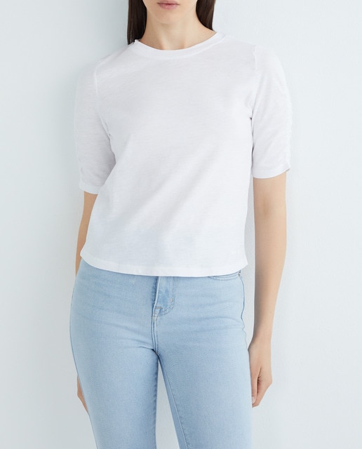 Imagen 0 de Jersey de mujer con cuello redondo y mangas cortas