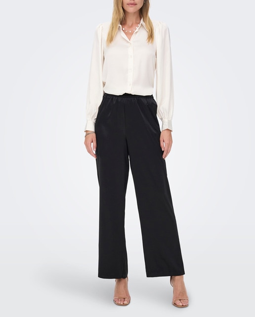 Imagen 0 de Pantalón de mujer satinado de corte ancho