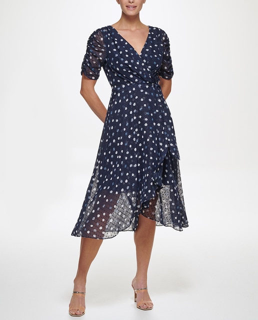 Imagen 0 de Vestido de manga corta y cuello redondo