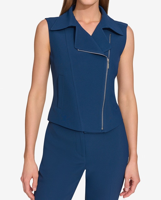 Imagen 0 de Blazer vestir de mujer sin mangas con cremallera lateral