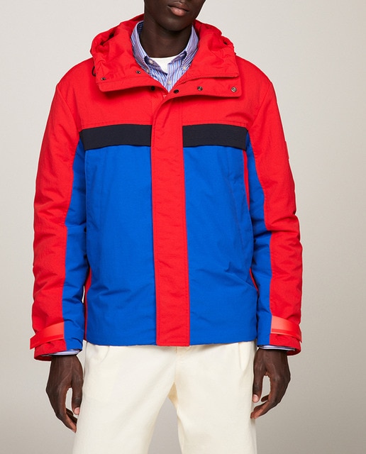 Imagen 0 de Parka larga colorblock en nylon reciclado