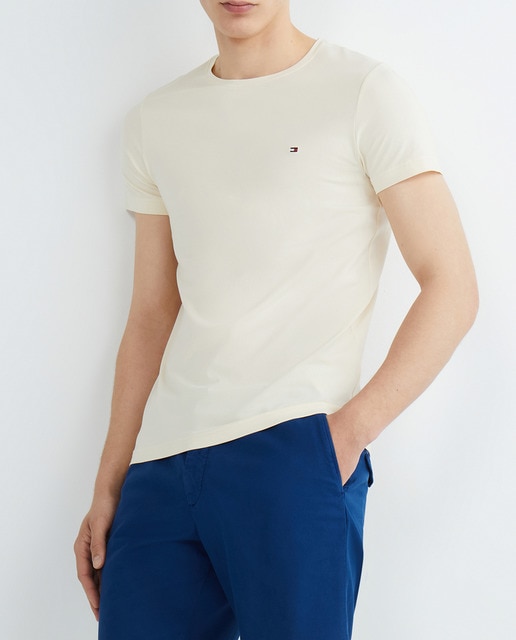 Imagen 0 de Camiseta de hombre con algodón orgánico azul de manga corta