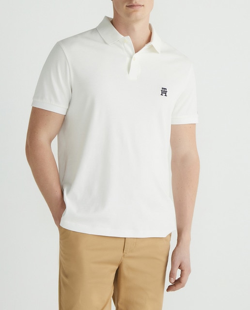 Imagen 0 de Polo de manga corta con branding de monograma TH bordado