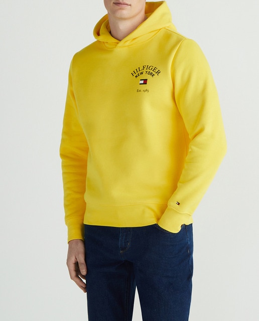 Imagen 0 de Sudadera con capucha y branding impreso a contraste de color
