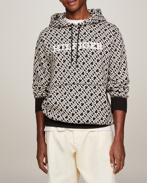 Imagen 0 de Sudadera de algodón con capucha y estampado monogram