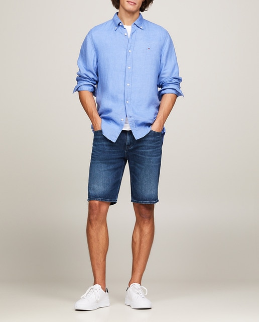 Imagen 0 de Bermuda vaquera Brooklyn con detalles corporativos