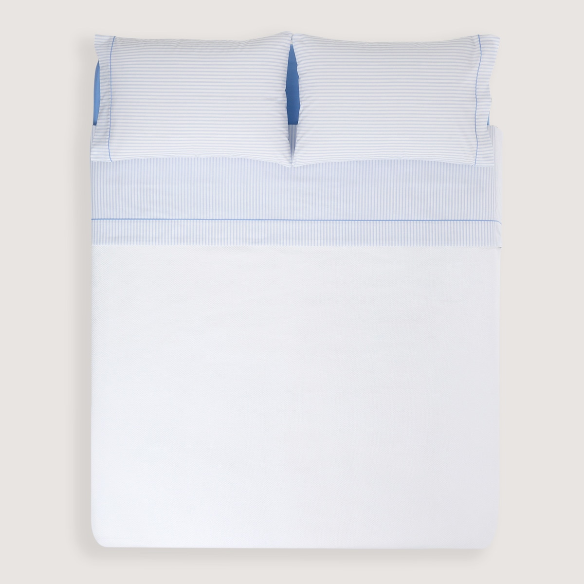 Juego de sábanas con bajera Blue Basics El Corte Inglés Azul-3
