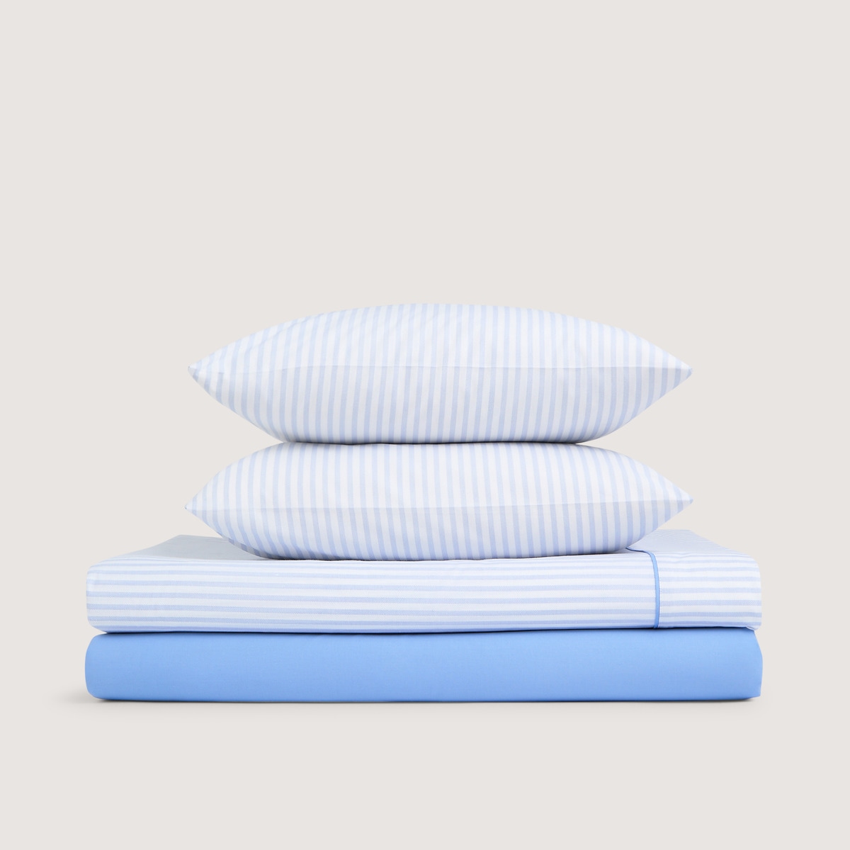 Juego de sábanas con bajera Blue Basics El Corte Inglés Azul-4