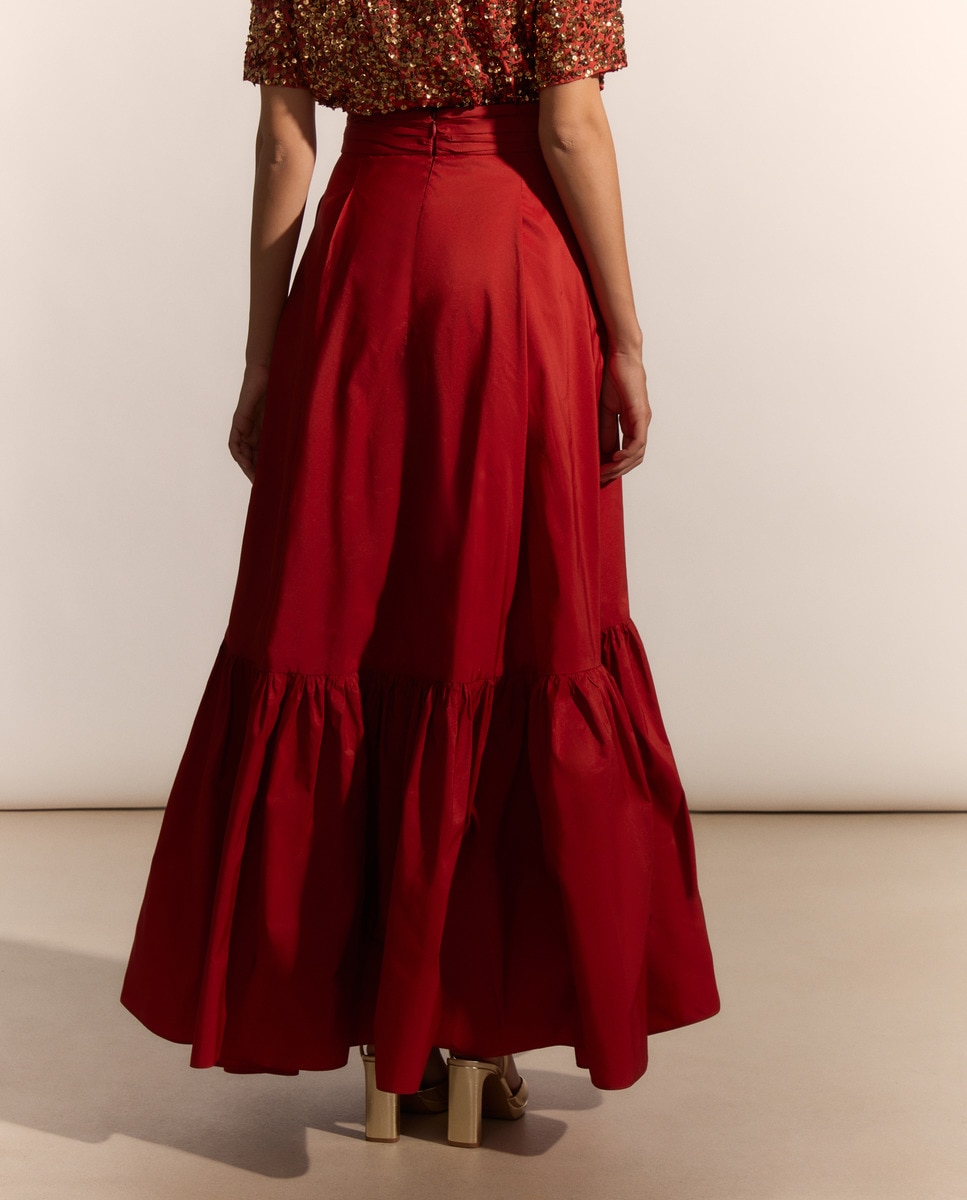 Saia Comprida Lisa 600 Vermelho-3