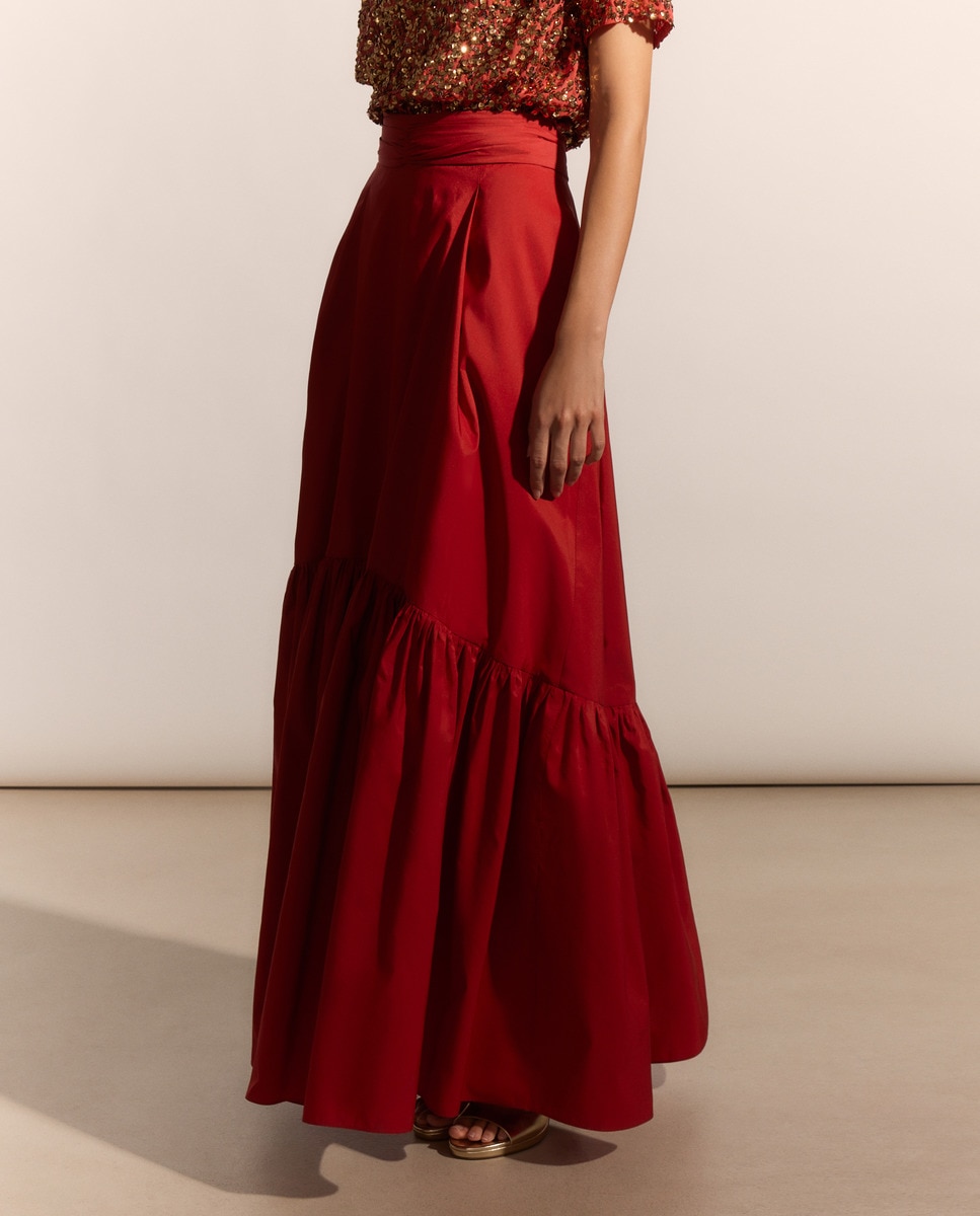 Saia Comprida Lisa 600 Vermelho-2
