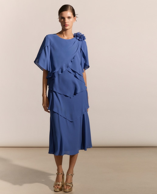 Imagem 0 de Vestido Midi Multicamadas