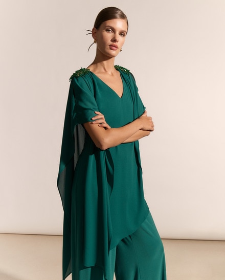 Boda Monos Graduacion Corte Ingles Mono Con Capa Asimétrica