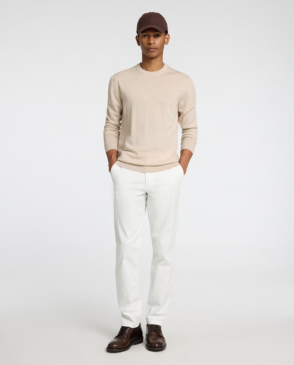 Combinar Pantalon Chino Blanco Hombre Pantalón Chino Outfit