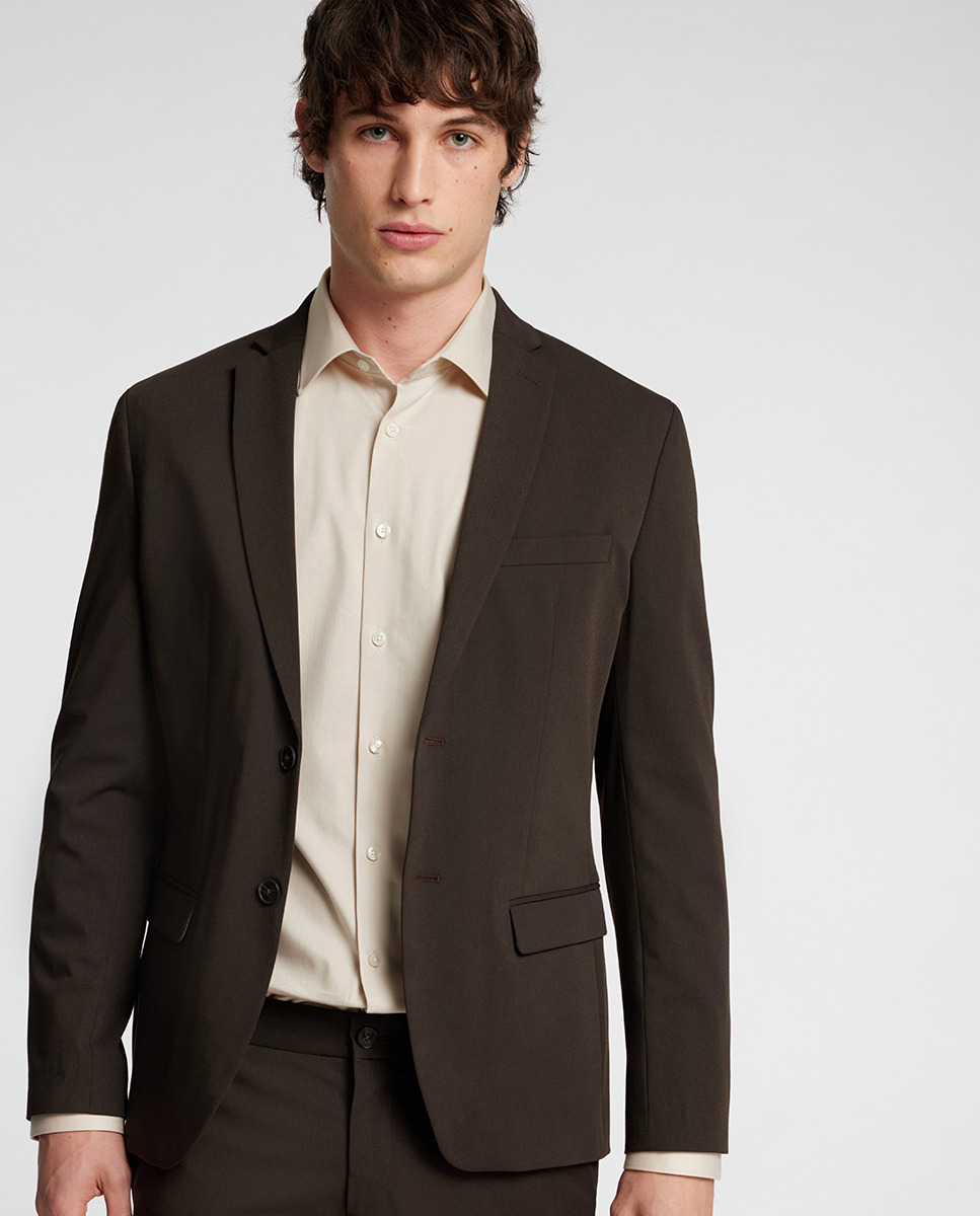 Camisa Slim Fit Cinzento-4