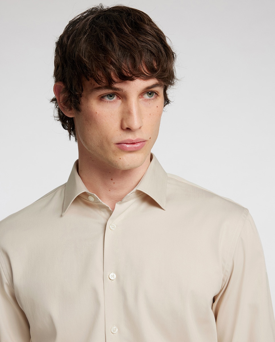 Camisa Slim Fit Cinzento-3