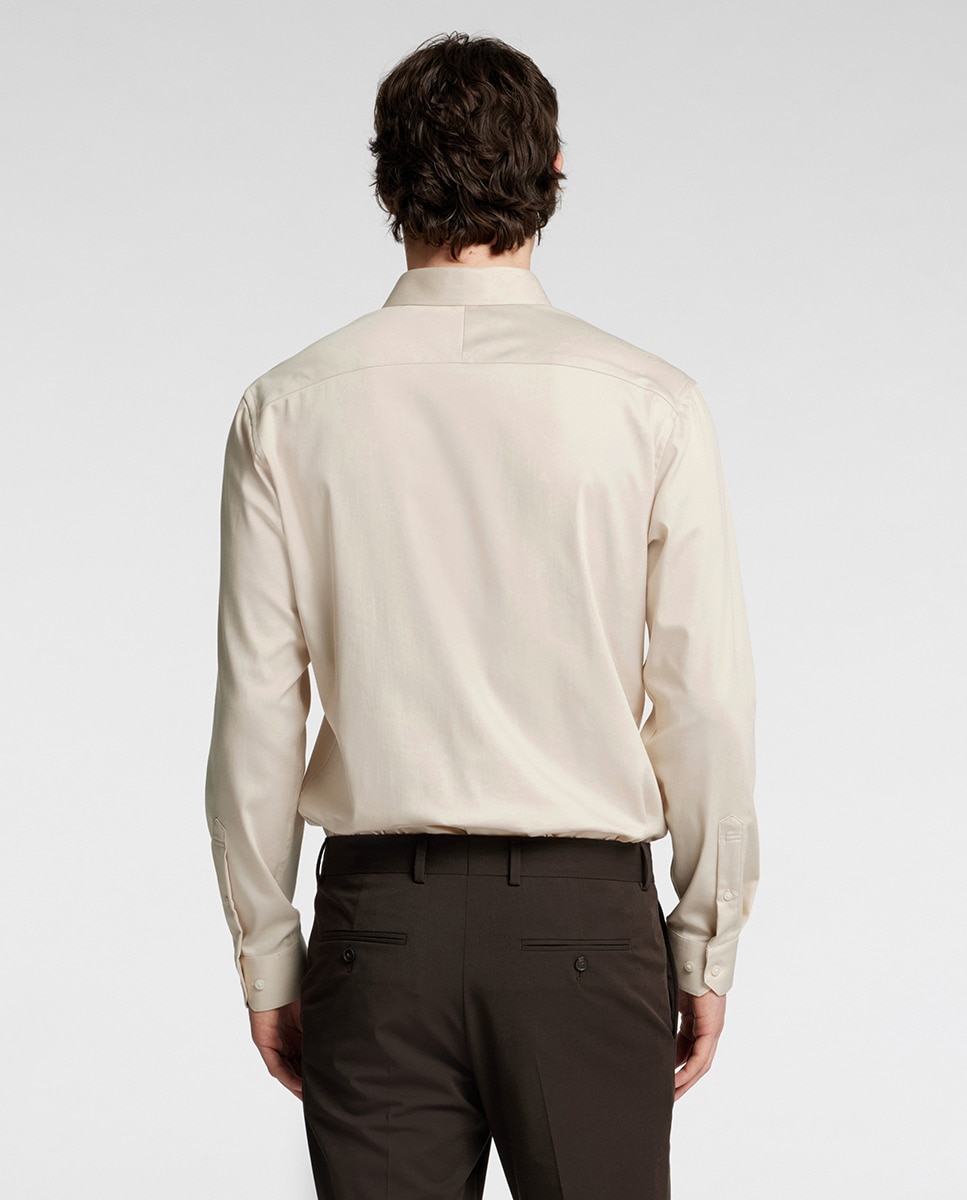Camisa Slim Fit Cinzento-2
