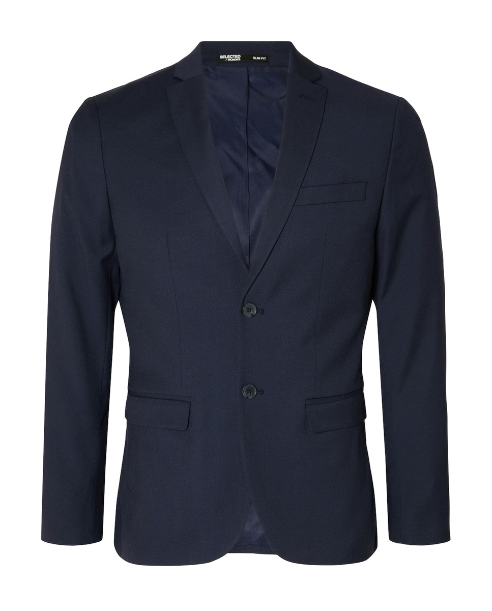 Casaco de Fato Slim Fit Azul-marinho-5