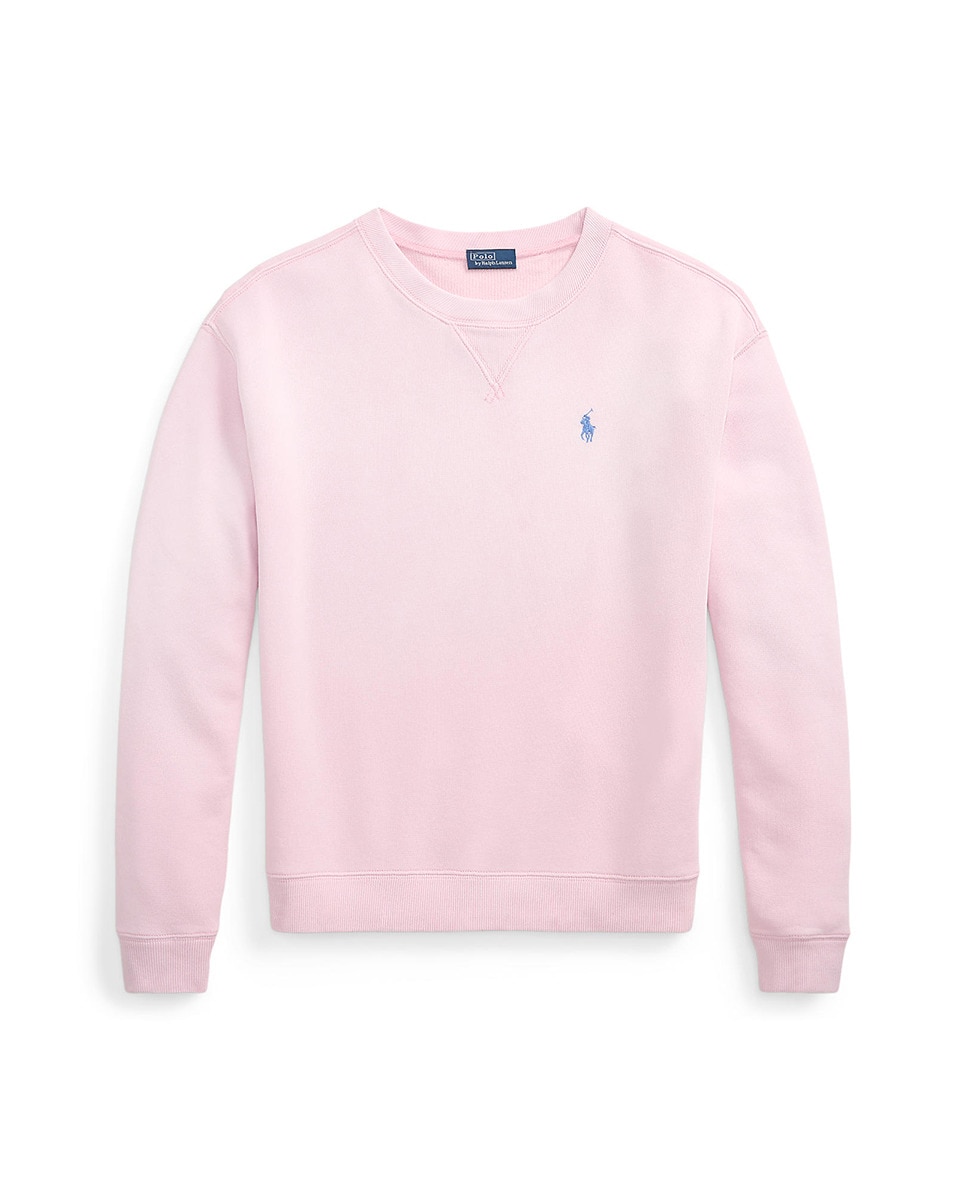 Camisola de Malha de Algodão com Manga Comprida Rosa-5