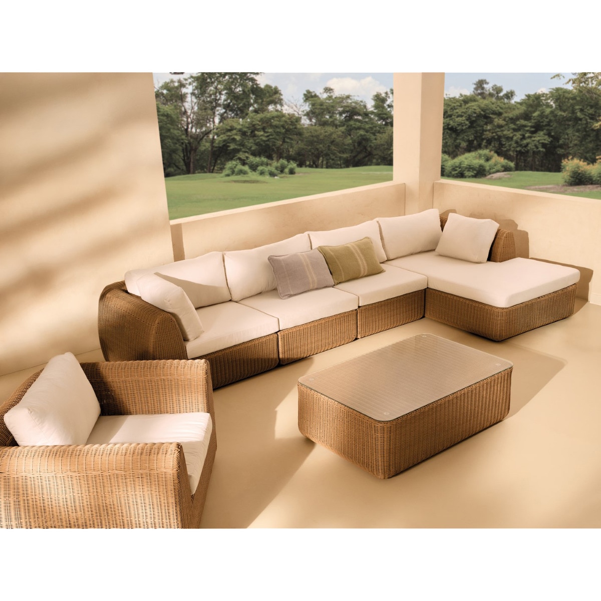 Módulo central para sofá de jardim Ibiza El Corte Inglés Natural-6