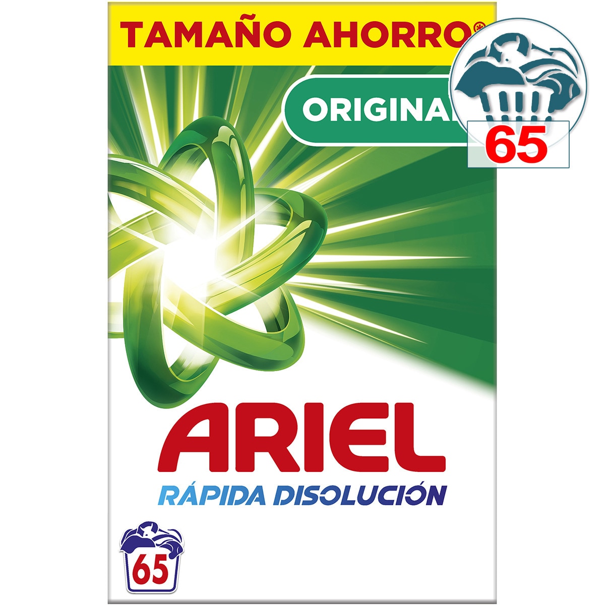 detergente polvo Original rápida absorción maleta 65 cacitos