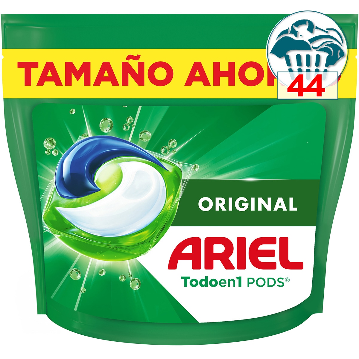 detergente cápsulas Original Todo en 1 Pods bolsa 44 capsulas