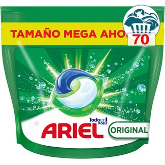 detergente cápsulas Original Todo en 1 Pods bolsa 70 cápsulas - Ariel