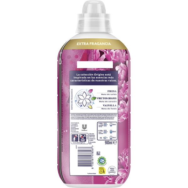 suavizante concentrado Origins extra fragancia Rosas Silvestres botella 50 dosis