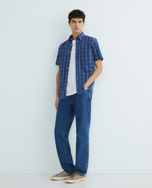 Imagen 0 de Camisa de hombre casual manga corta cuadros