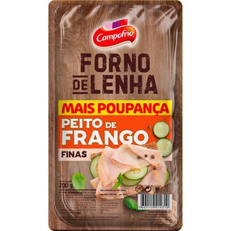 Peito de Frango Forno Lenha  Fatias Finas unidade 200 g - Campofrio