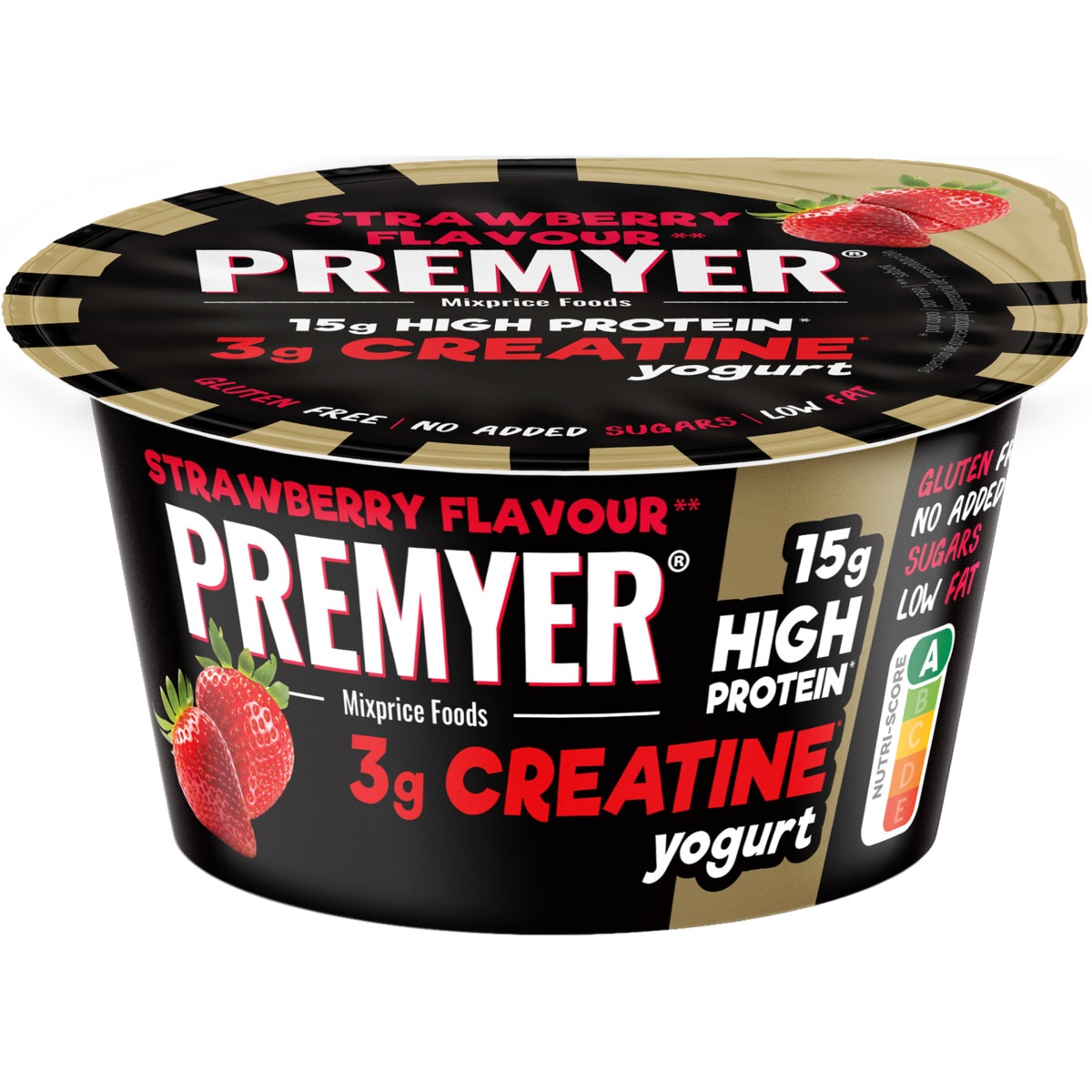 Iogurte Sólido Sabor Morango Proteína+Creatina embalagem 150 g