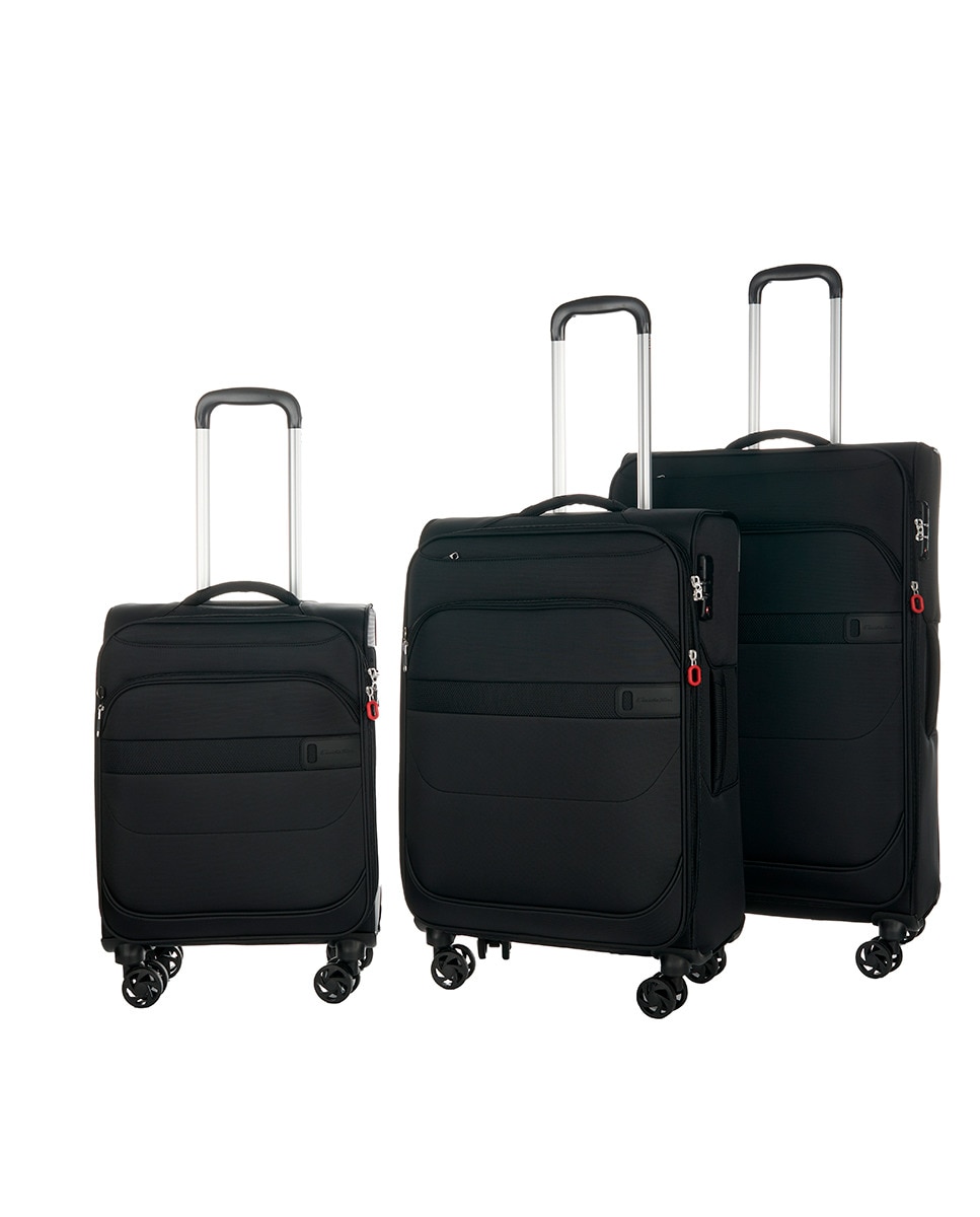 Mala de Nylon Tipo Trolley 80 cm/3,3 kg Preto-3