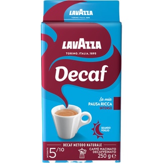 café descafeinado molido intensidad 5 Dek Intenso paquete 250 g - Lavazza