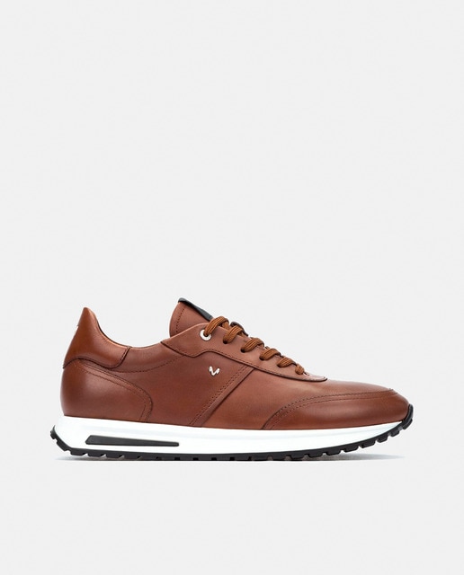 Imagen 0 de Zapatillas de piel de hombre de piel