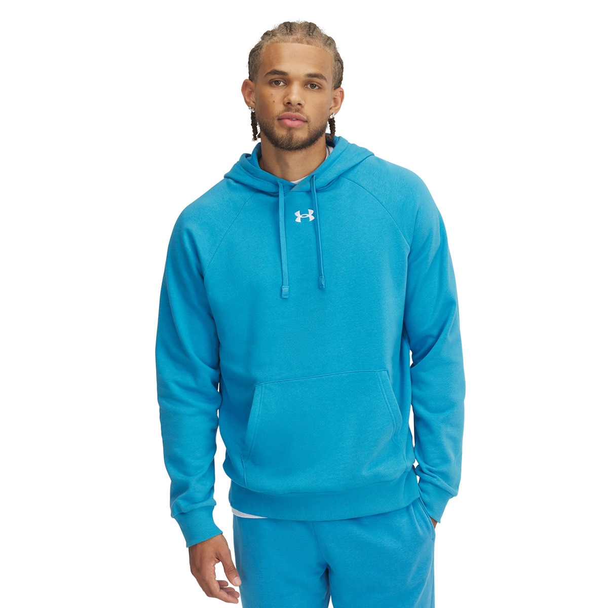 Sweatshirt de Homem UA Rival Fleece Hoodie Azul-1