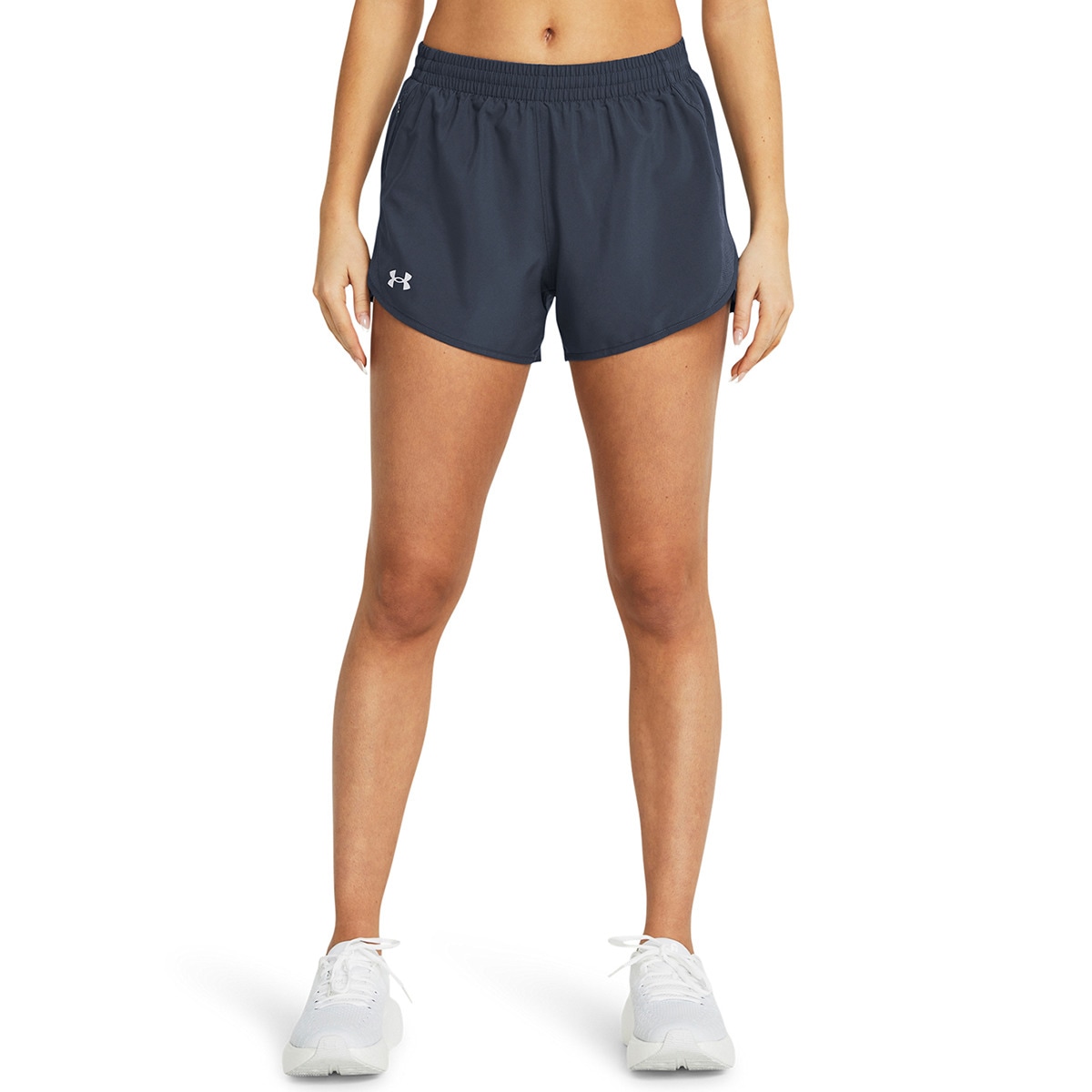 Calções de Mulher UA Fly By 3'' Shorts Cinzento-1