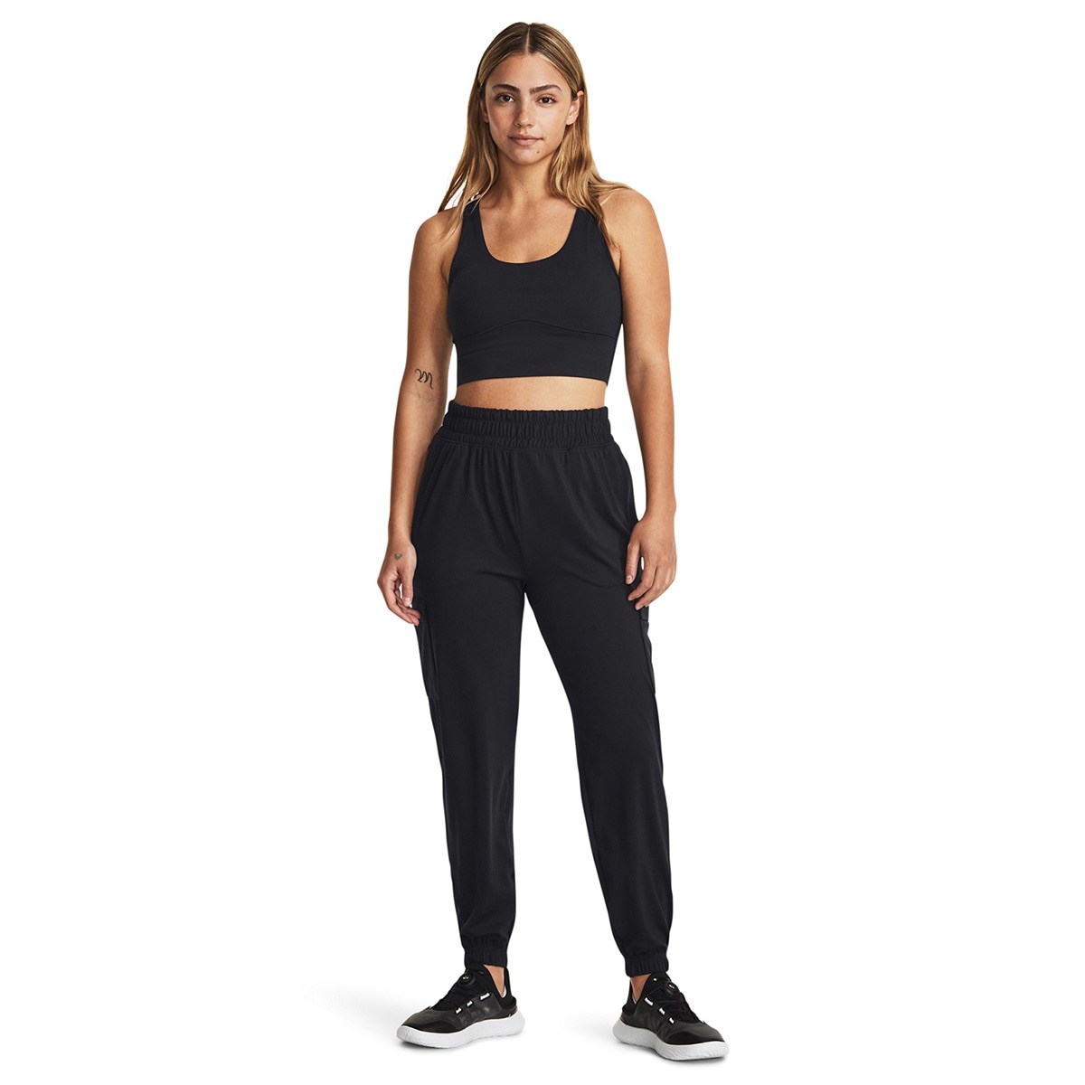 Calças de Mulher Meridian Cargo Jogger Preto-4