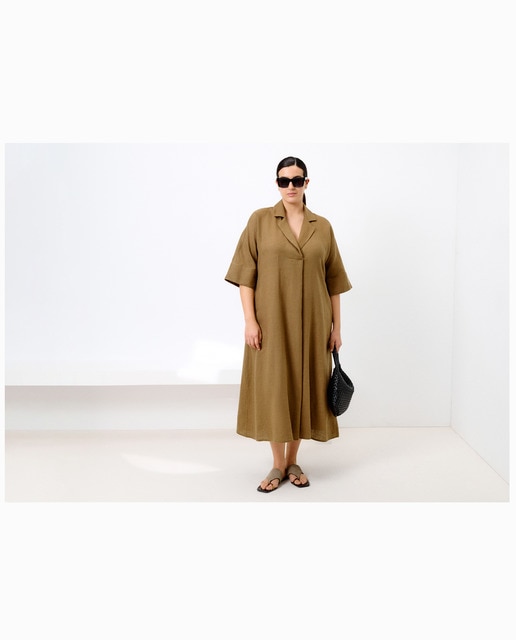 Imagem 0 de Vestido de linho comprido