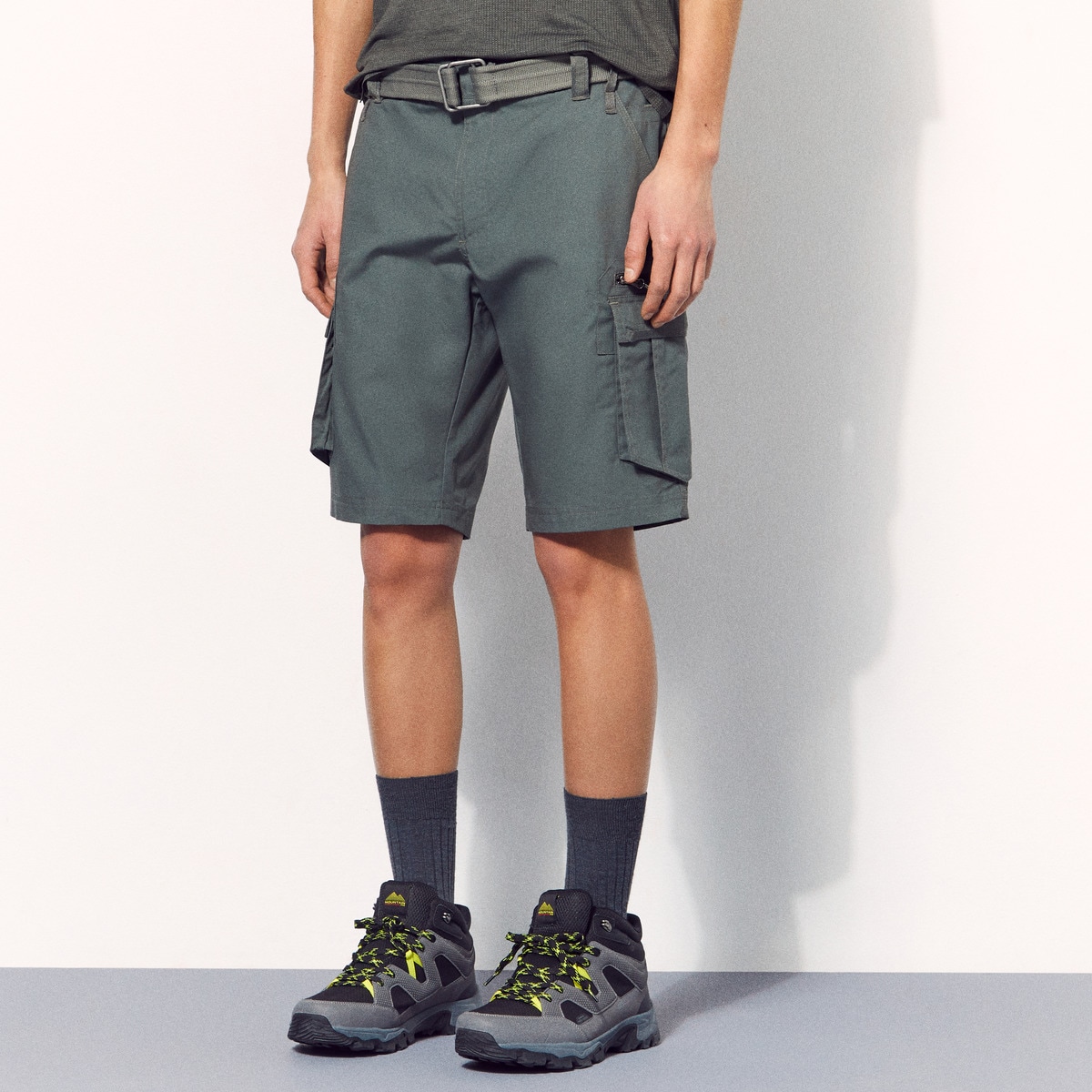 Bermudas de Montanha de Homem Verde-2