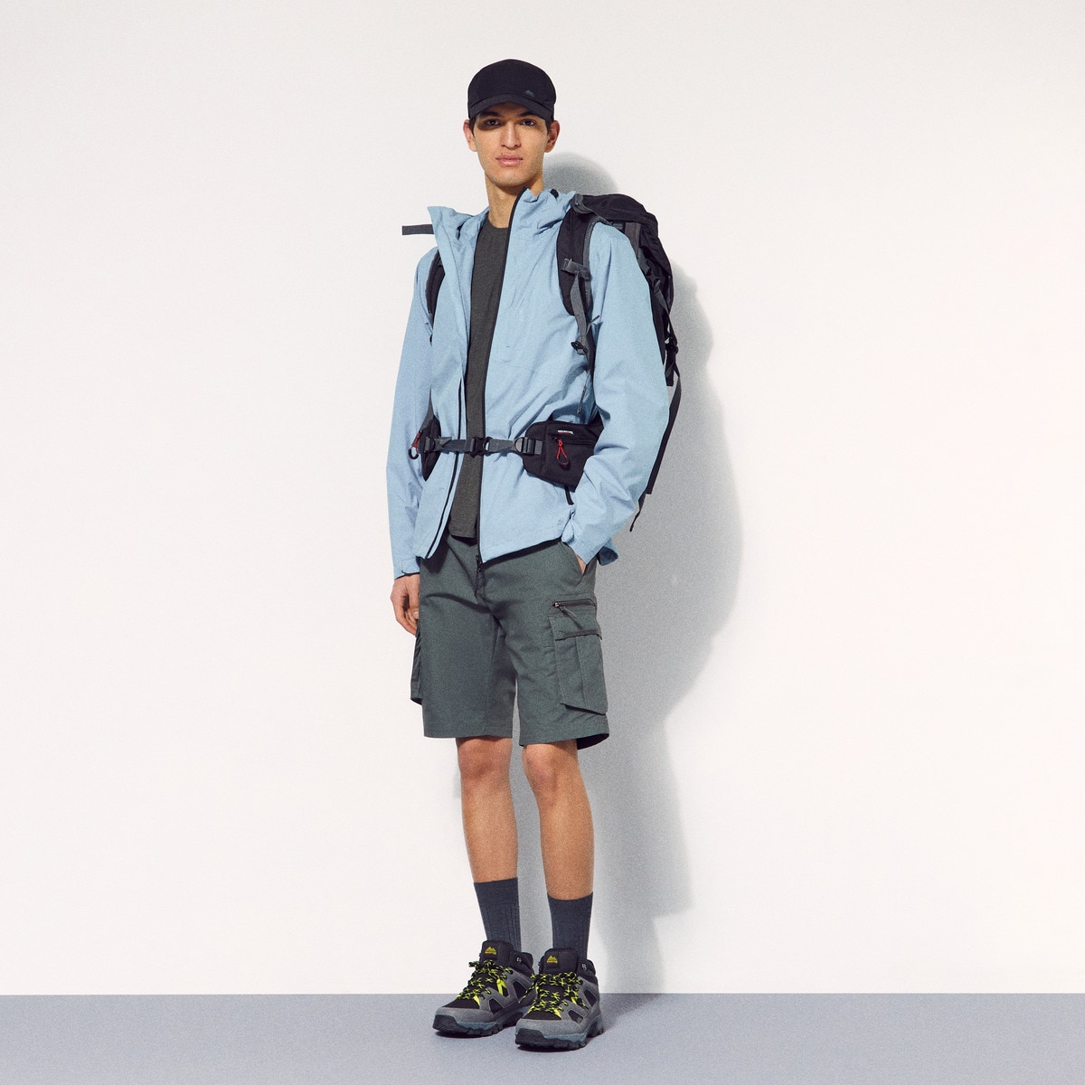 Bermudas de Montanha de Homem Verde-1