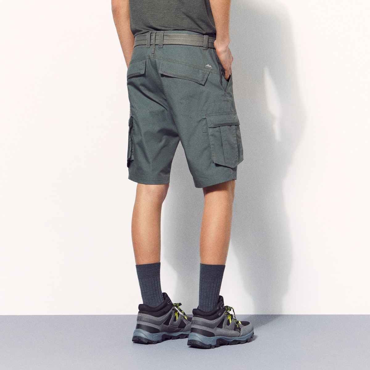 Bermudas de Montanha de Homem Verde-3