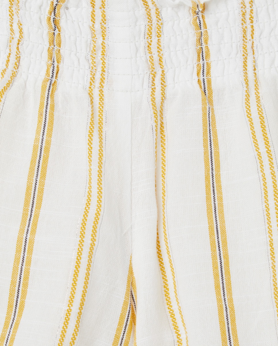 Bermudas com Elásticos Branco-5
